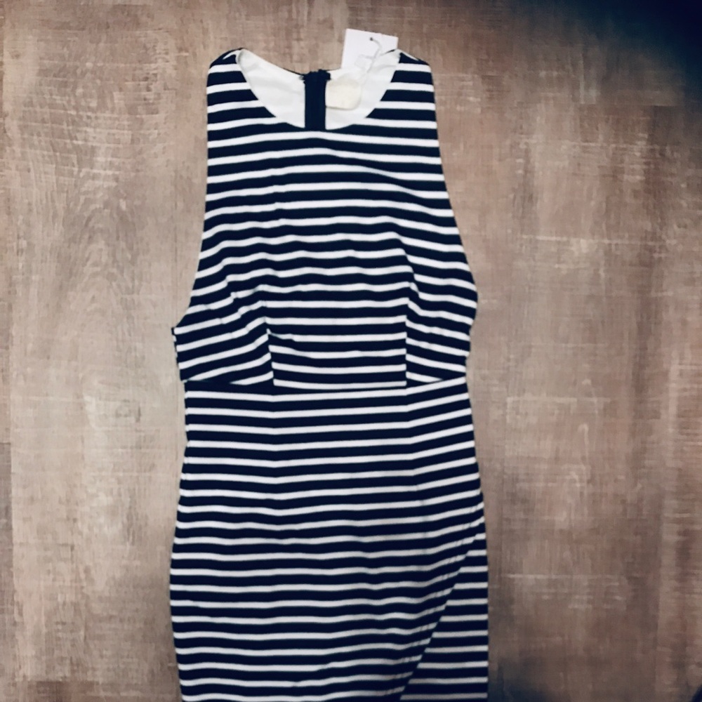 Black and White Stripes Cocktail Dress
